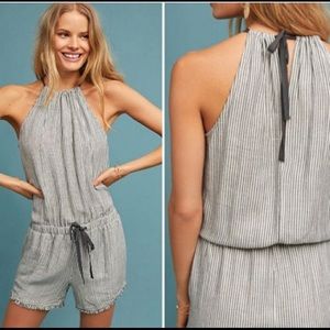 Anthropologie Susanna Black & White Romper